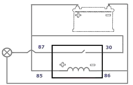 Diagram for checking the fuel pump relay Fuel pump relay check diagram