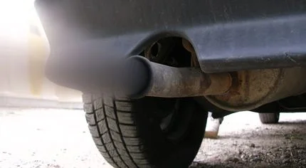 Black smoke from the exhaust